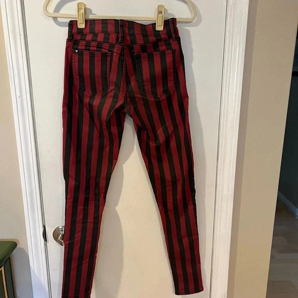 Hot Topic Women’s Red and Black Striped Pants - Picture 7 of 7